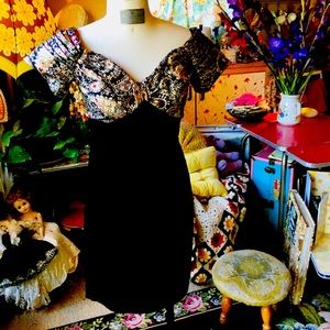Vintage velvet cocktail dress